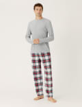 Men's Checked Family Christmas Pyjama Set