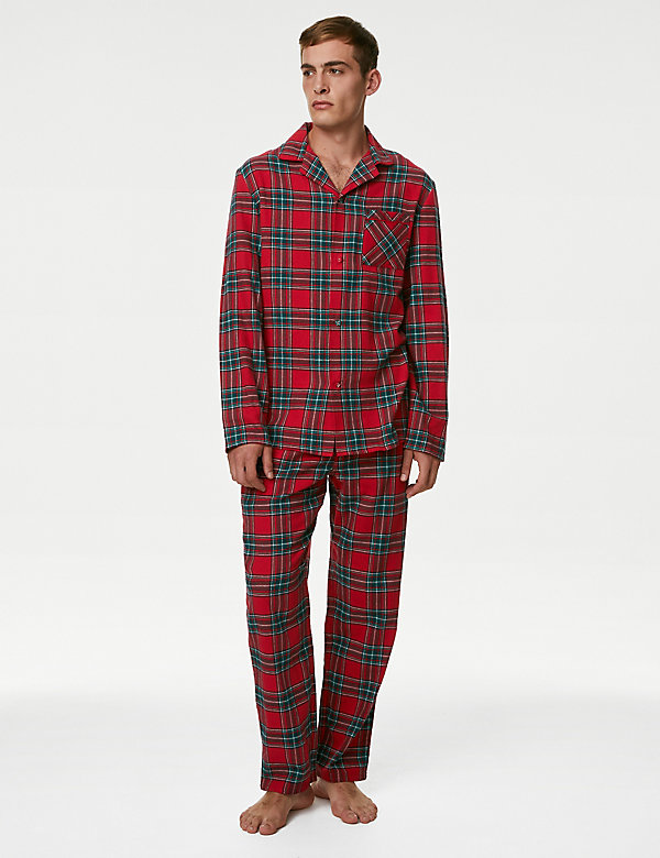 Men's Checked Family Christmas Pyjama Set - DE