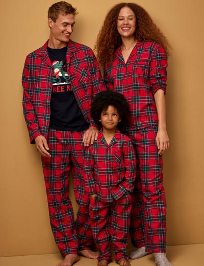 Men's Checked Family Christmas Pyjama Set