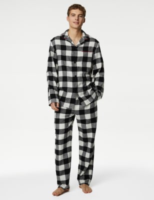 Men s Mono Check Family Christmas Pyjama Set