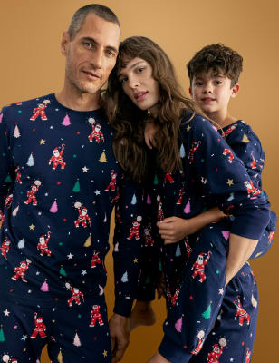 Men s Disco Santa Family Christmas Pyjama Set M S PT