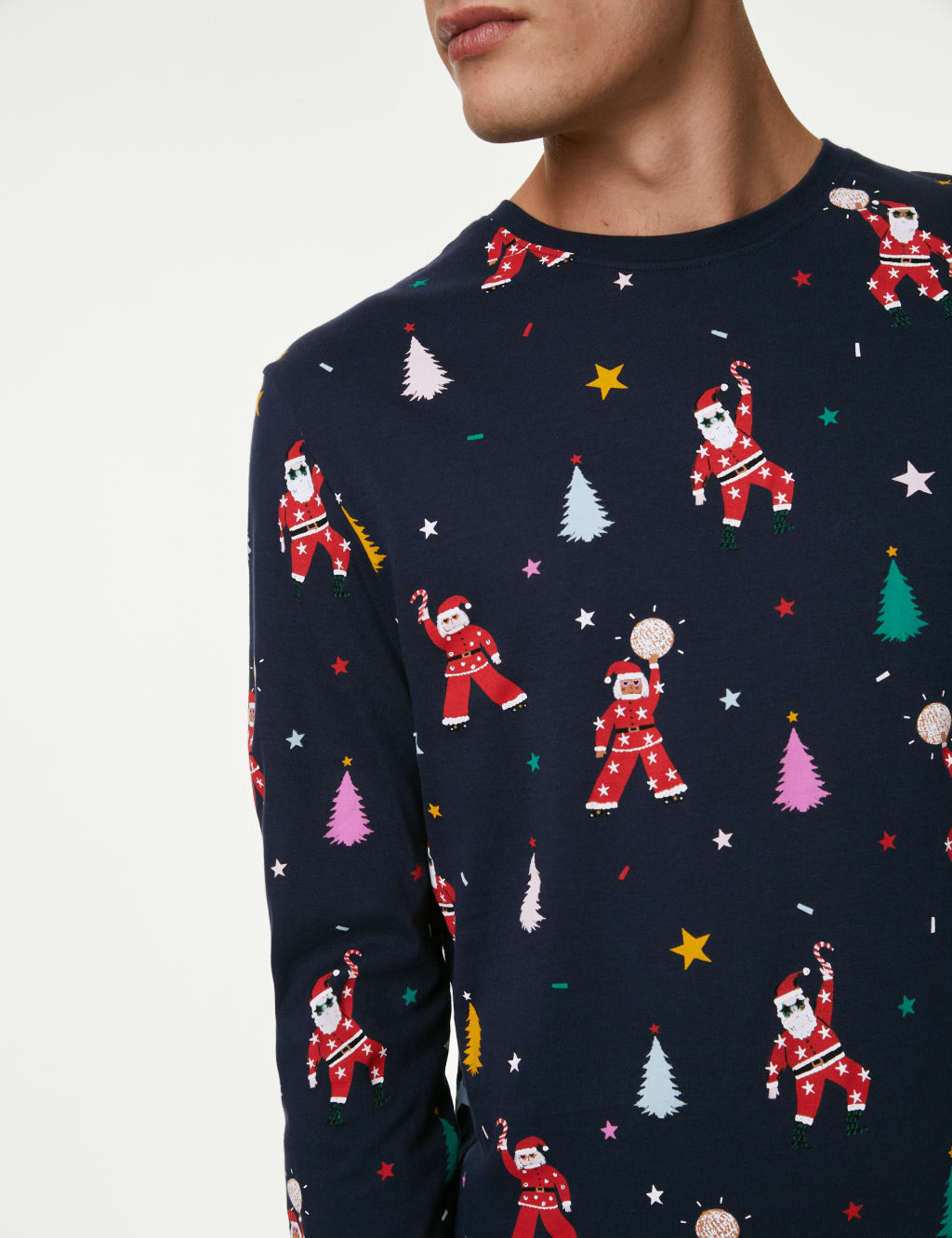 Men's Disco Santa Family Christmas Pyjama Set image 3