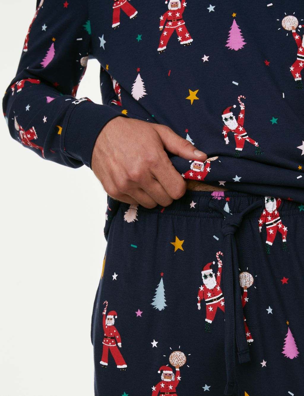 Men's Disco Santa Family Christmas Pyjama Set image 4