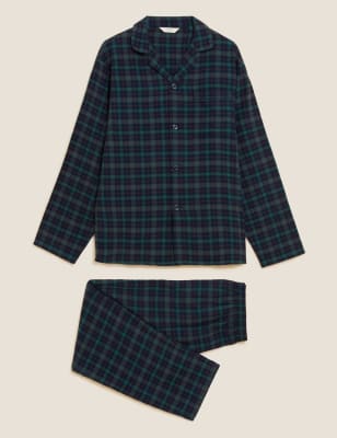 Brushed Cotton Checked Pyjama Set