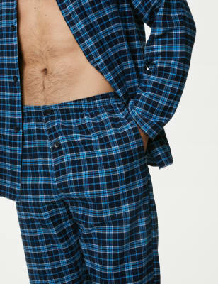 M&s mens best sale brushed cotton pyjamas