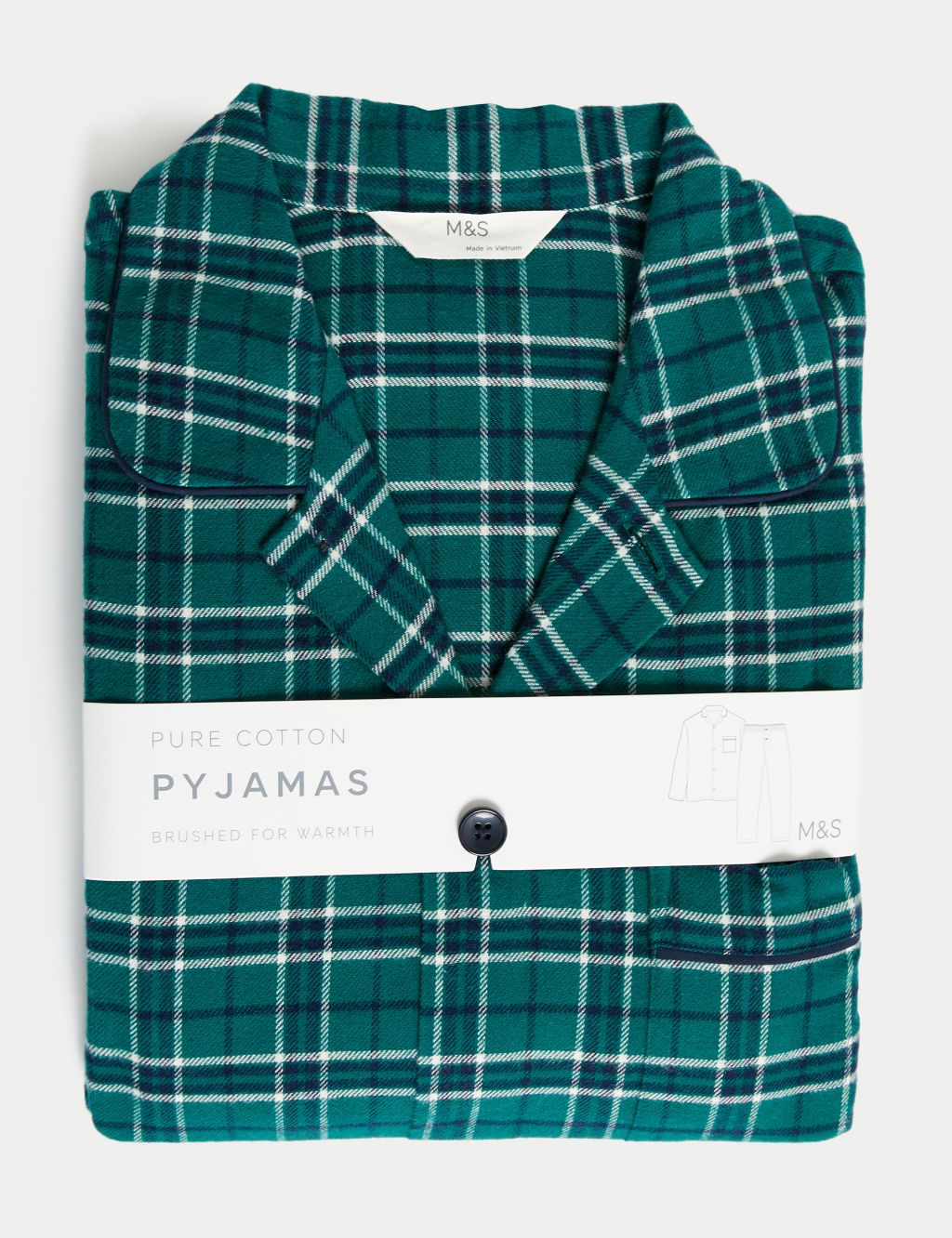 Brushed Cotton Checked Pyjama Set image 6