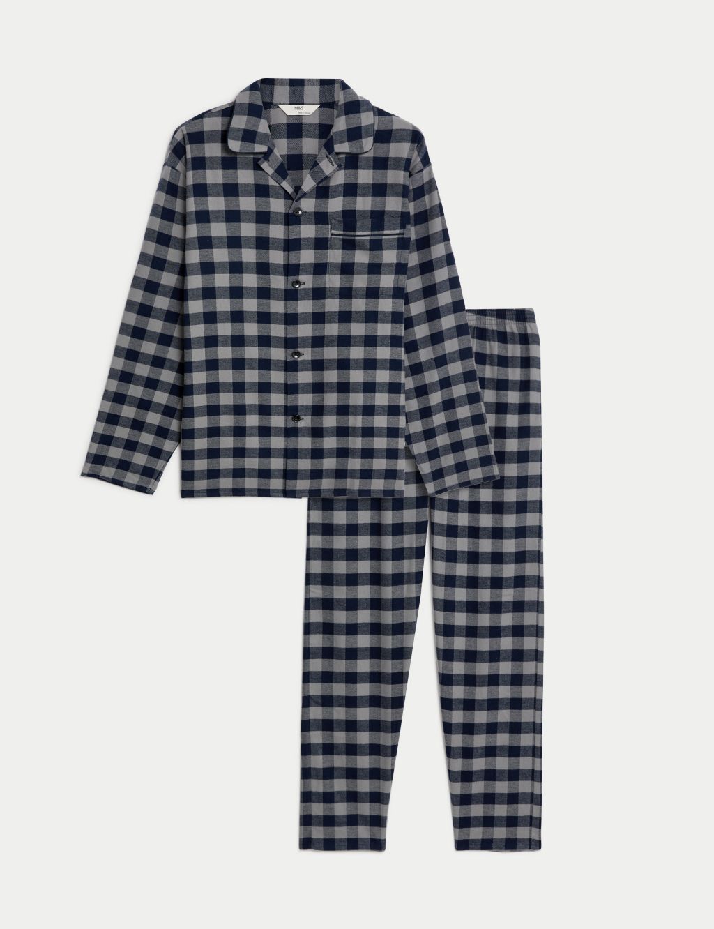 Brushed Cotton Checked Pyjama Set image 2