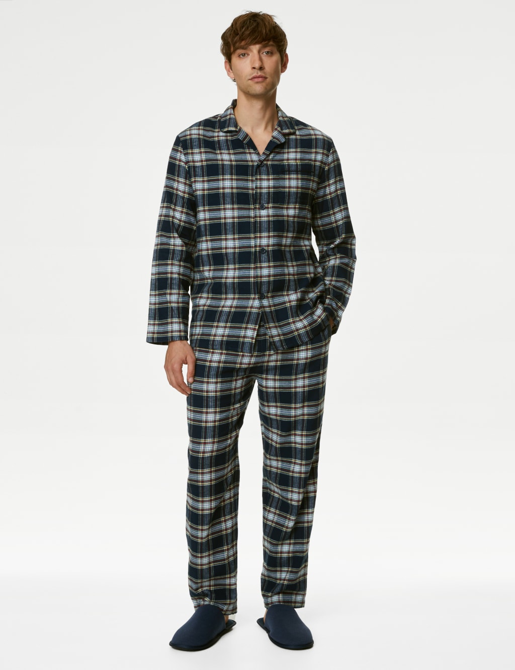 Brushed Cotton Checked Pyjama Set image 1