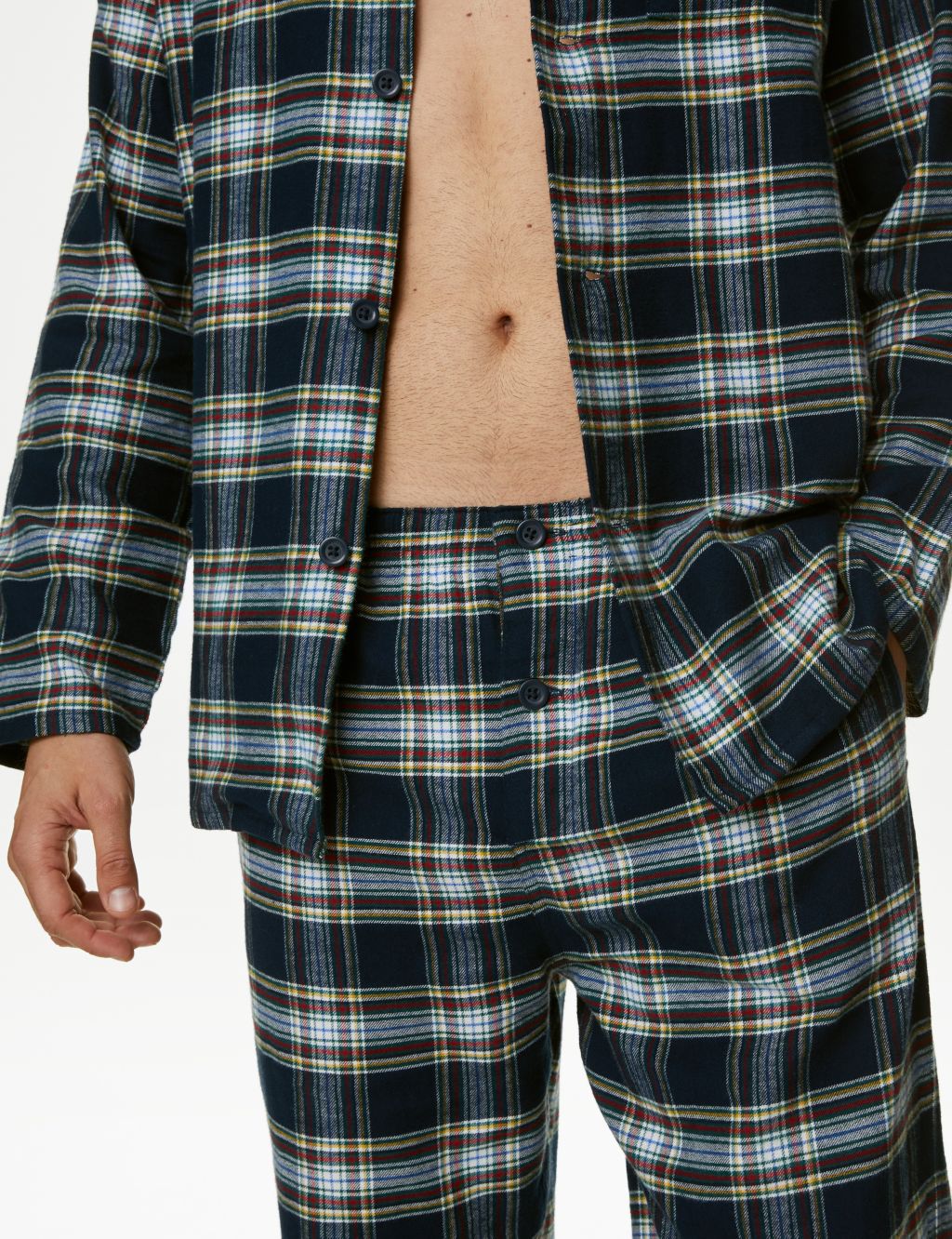 Brushed Cotton Checked Pyjama Set image 5