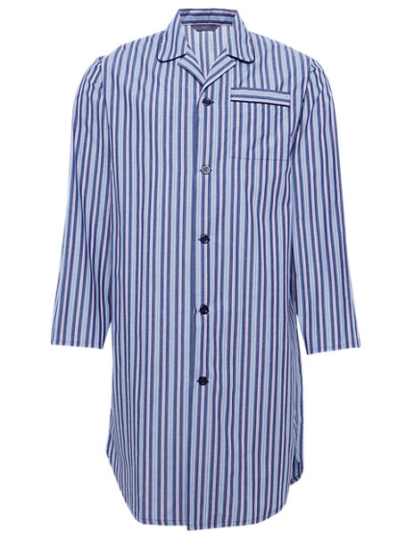 Pure Cotton Striped Nightshirt | M&S Collection | M&S