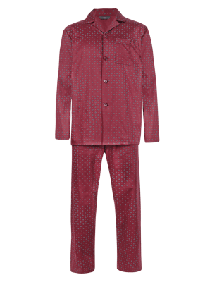 Pure Cotton Long Sleeve Pyjamas | M&S Collection | M&S