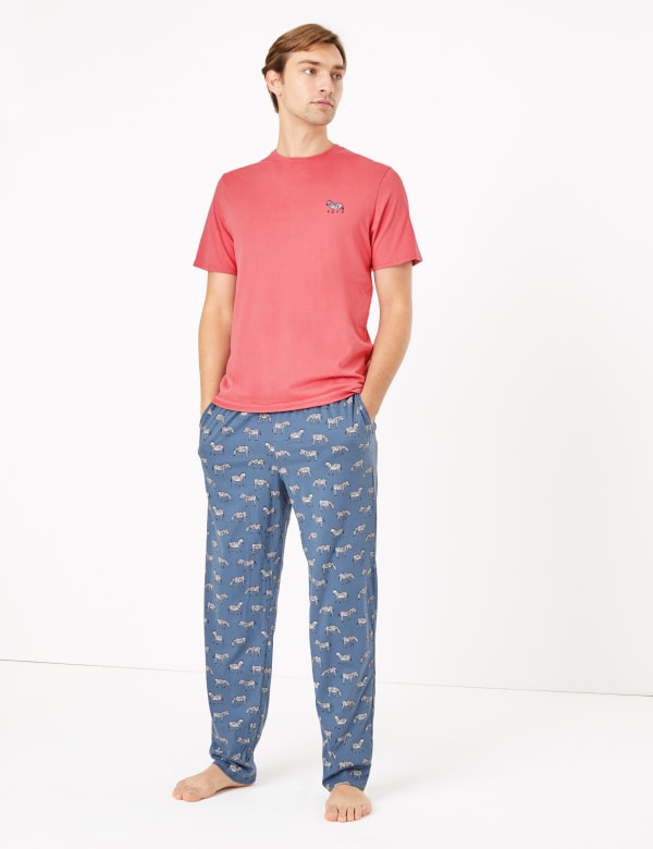 Pure Cotton Zebra Print Pyjama Set