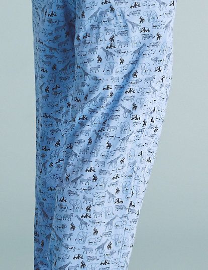 Pure Cotton Animal Print Pyjama Set