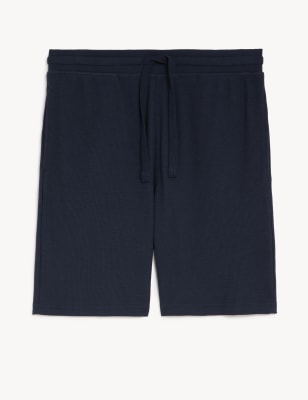 

Mens M&S Collection Cotton Supersoft Waffle Loungewear Shorts - Dark Navy, Dark Navy