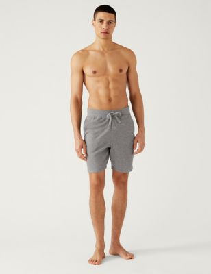 

Mens M&S Collection Cotton Supersoft Waffle Loungewear Shorts - Grey, Grey