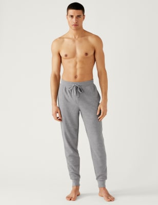 

Mens M&S Collection Cotton Supersoft Waffle Loungewear Bottoms - Grey, Grey