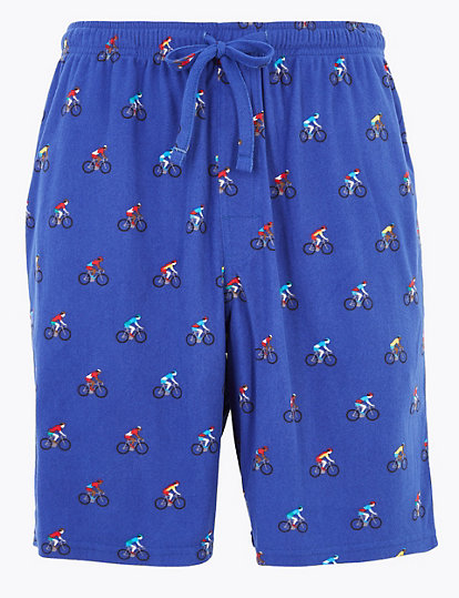 Bike Print Pyjama Shorts