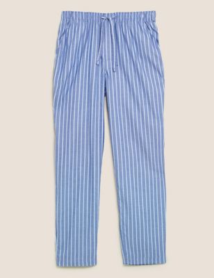  Pantalon coupe confortable 100 % coton à rayures - Blue