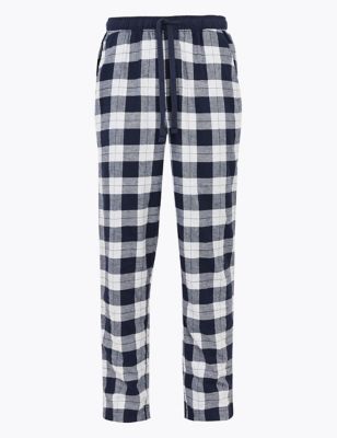 Brushed Cotton Checked Pyjama Bottoms | M&S Collection | M&S
