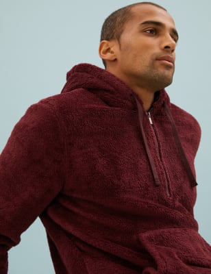 

Mens M&S Collection Fleece Supersoft Zip Up Hoodie - Burgundy, Burgundy