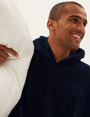 

Mens M&S Collection Superweicher, übergroßer Loungewear-Hoodie - Dark Navy, Dark Navy