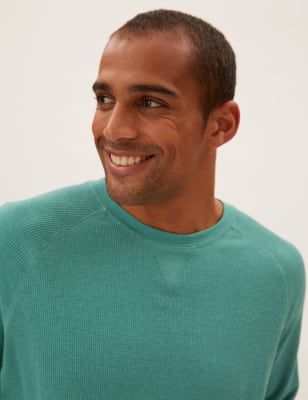 

M&S Collection Sudadera informal gofrada supersuaveMens - Sage, Sage