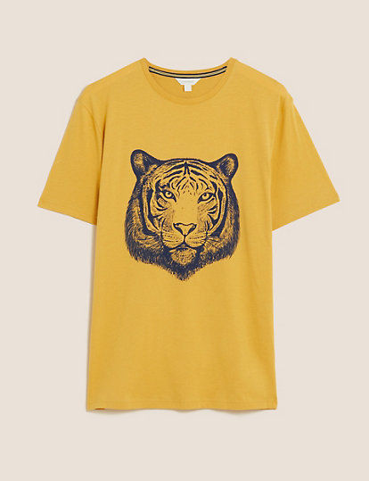 Pure Cotton Tiger Graphic Loungewear Top