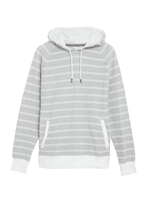 

Mens M&S Collection Cotton Rich Striped Loungewear Hoodie - Ivory Mix, Ivory Mix
