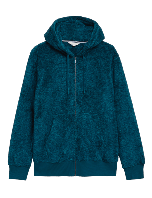 

Mens M&S Collection Fleece Supersoft Zip Up Hoodie - Teal, Teal