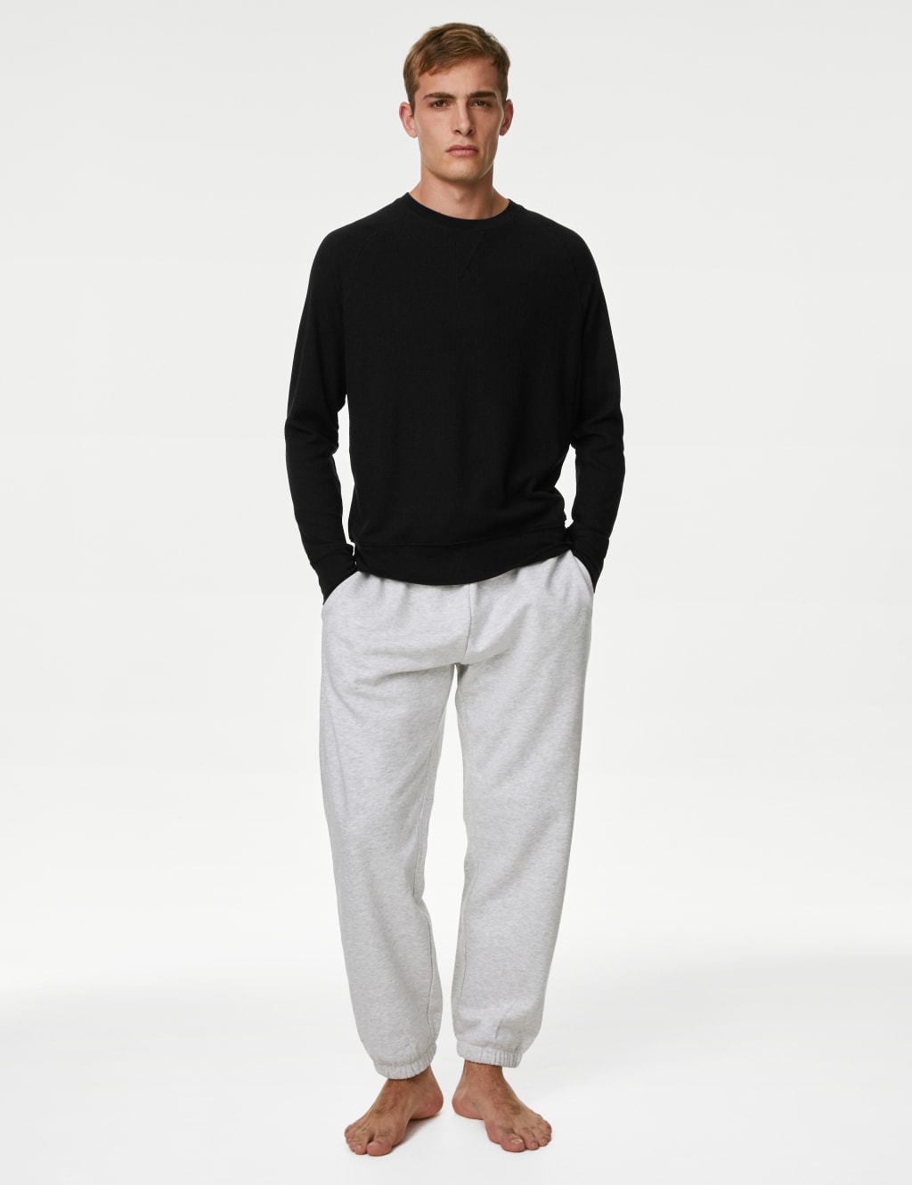 Cotton Blend Waffle Loungewear Top image 2