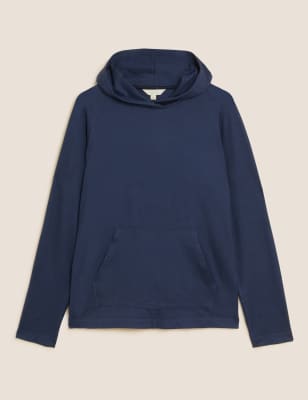 

M&S Collection Sudadera con capucha informal de punto supersuaveMens - Blue Mix, Blue Mix