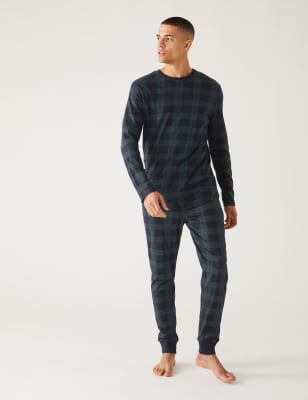 Long-Sleeve Top and Straight-Leg Pant Flannel Pyjama Set