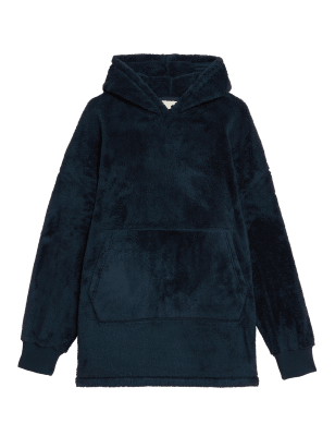 

Mens M&S Collection Supersoft Fleece Oversized Hoodie - Dark Navy, Dark Navy