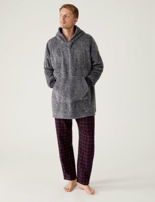 

Mens M&S Collection Supersoft Fleece Oversized Hoodie - Grey Marl, Grey Marl