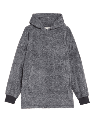 

Mens M&S Collection Superweicher, extra großer Fleece-Hoodie - Grey Marl, Grey Marl
