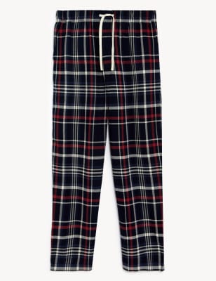 Pure Cotton Checked Loungewear Bottoms