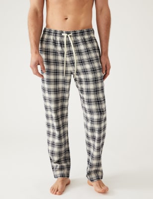 Pure Cotton Checked Pyjama Bottoms
