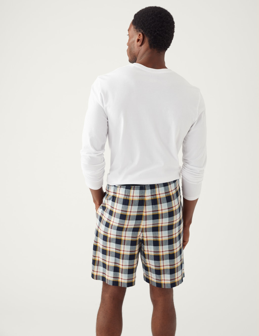 Pure Cotton Checked Loungewear Shorts image 3