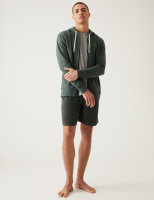 

Mens M&S Collection Cotton Rich Zip Up Hoodie - Dark Evergreen, Dark Evergreen