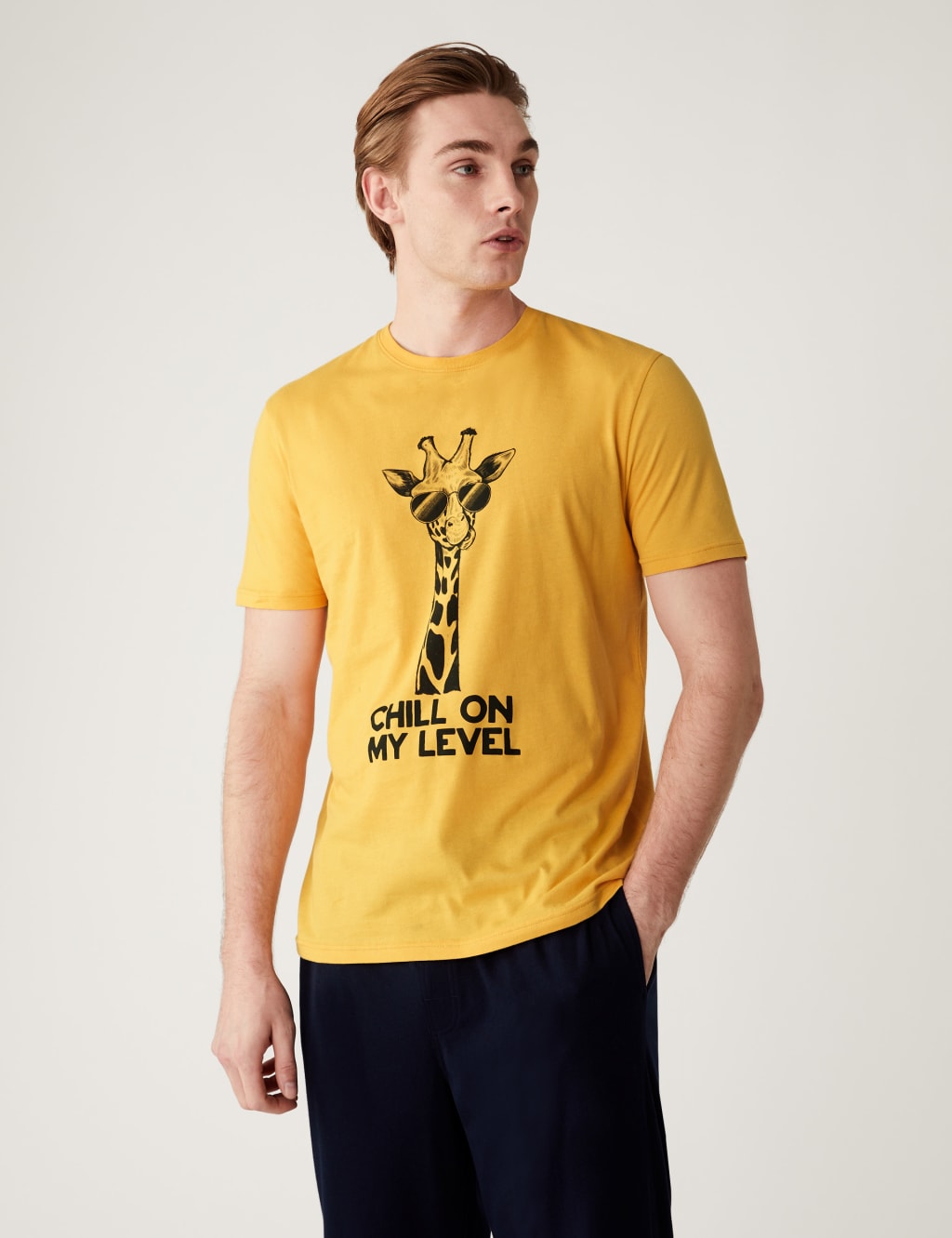 Pure Cotton Giraffe Print Loungewear Top image 1