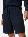 Pantalones cortos informales 100% algodón gofrados
