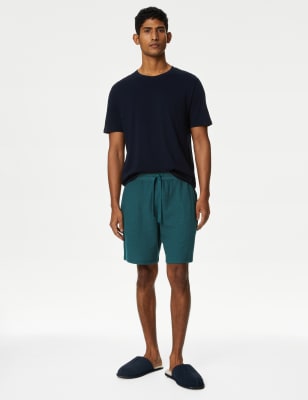 

Mens M&S Collection Pure Cotton Loungewear Shorts - Dark Evergreen, Dark Evergreen