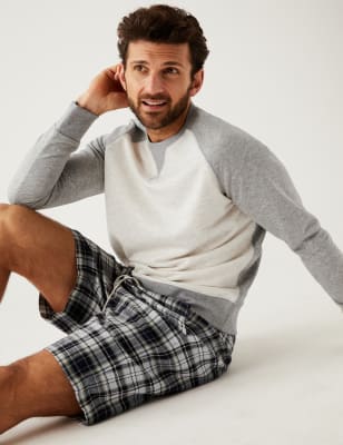 

Mens M&S Collection Cotton Rich Loungewear Sweatshirt - Grey Mix, Grey Mix