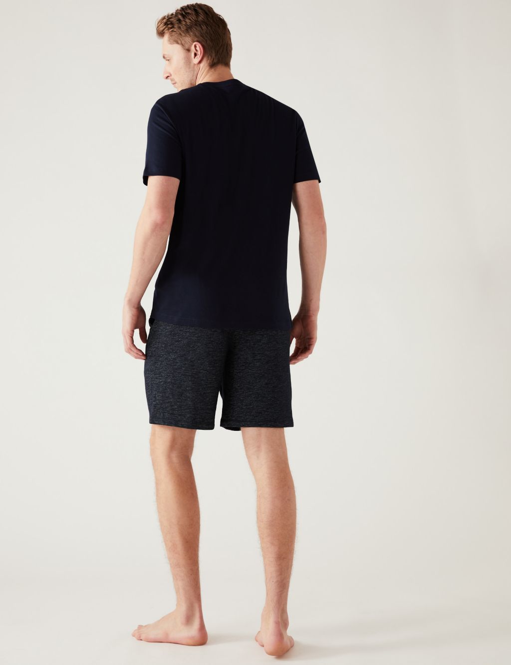 Cotton Blend Space Dye Loungewear Shorts image 4