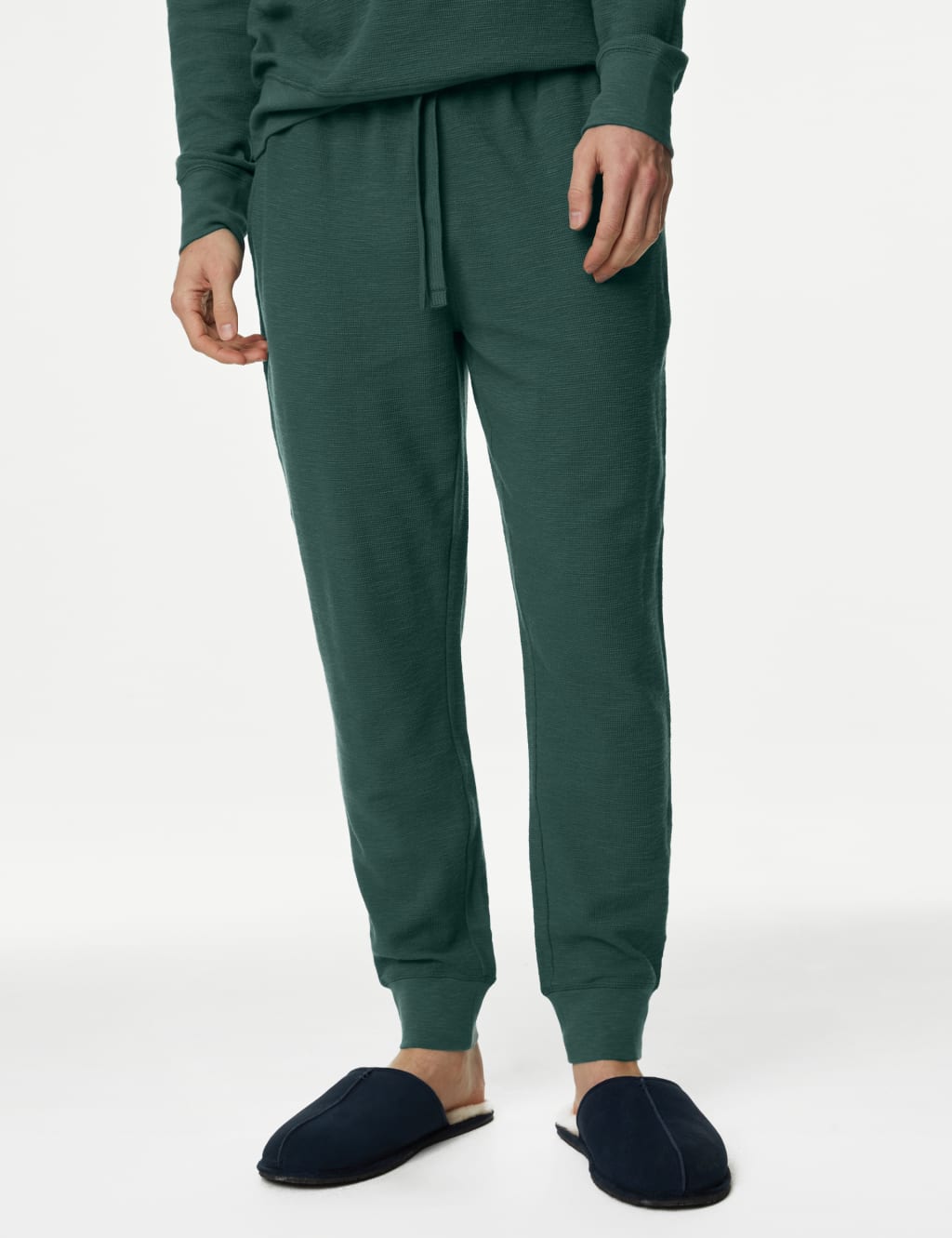 Pure Cotton Waffle Jogger Bottoms image 1