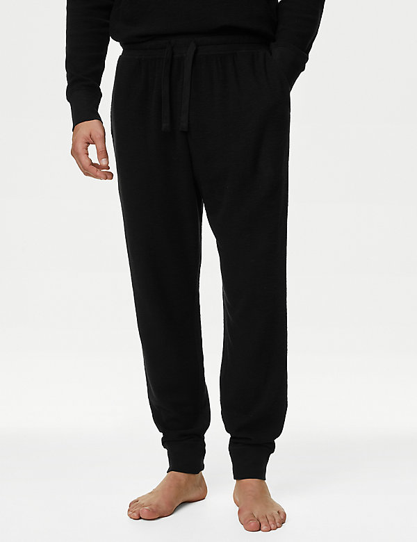 Pure Cotton Waffle Jogger Bottoms - SG