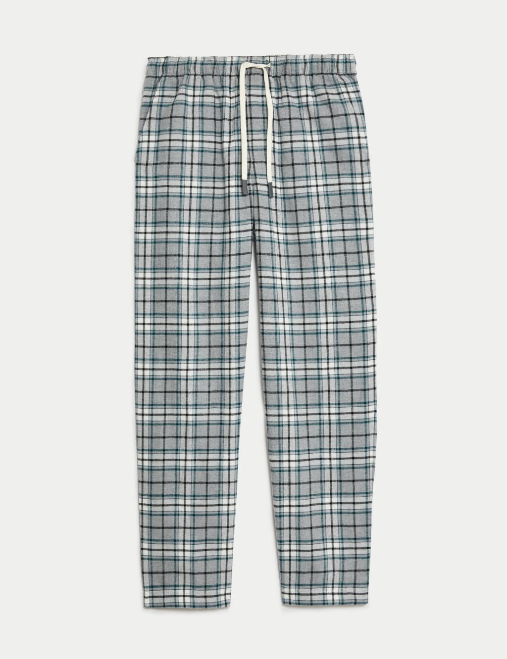 Brushed Cotton Checked Loungewear Bottoms image 2