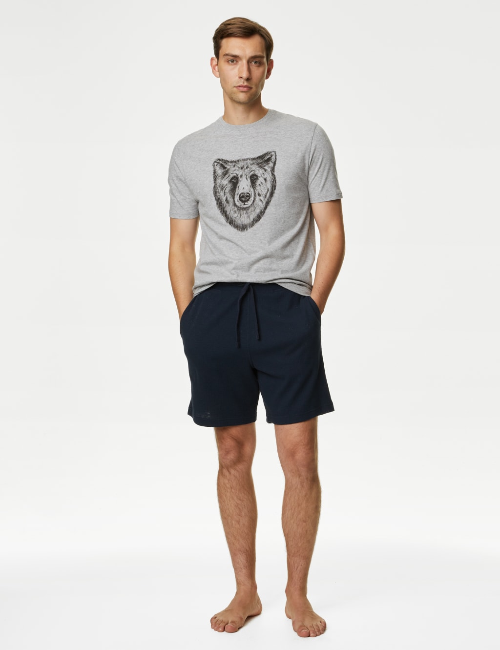 Pure Cotton Bear Graphic Loungewear Top image 4