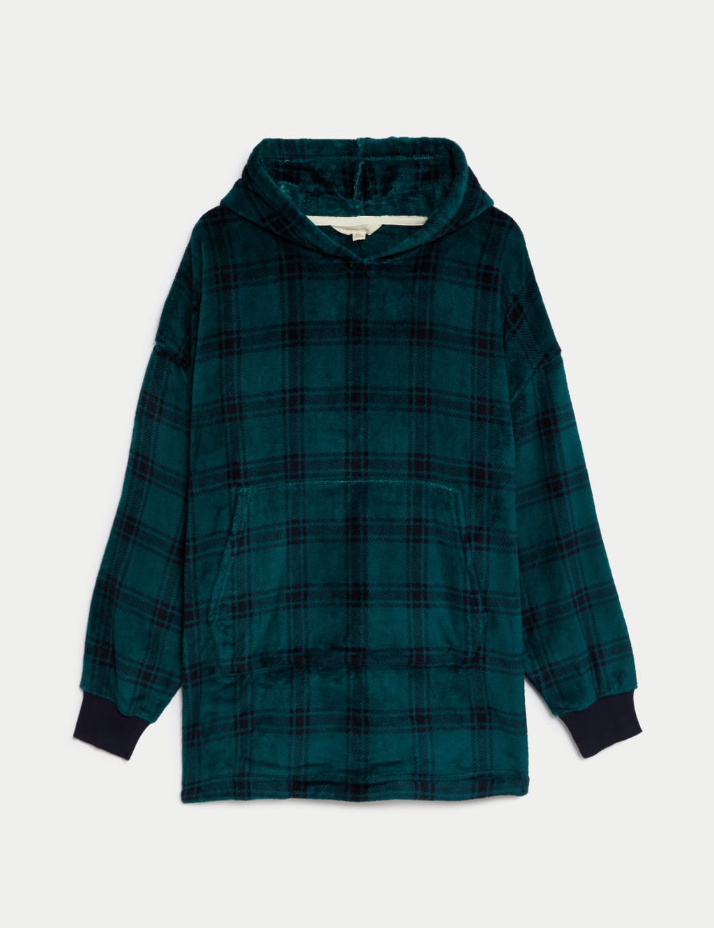 Fleece Checked Supersoft Oversized Hoodie image 2