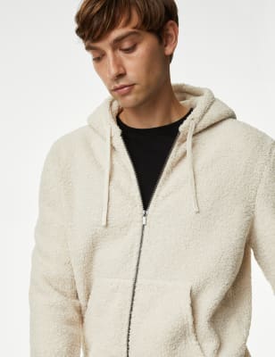 Textured Fleece Zip Up Jacket, Sweatshirt Jackets